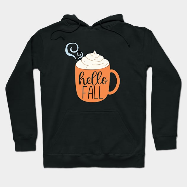 Hello fall Hoodie by qpdesignco